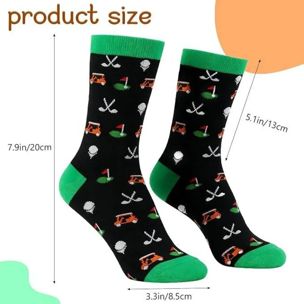 Funny Golf Socks Men's US 10-13 Comfortable Fit Stocking Stuffers for Adults